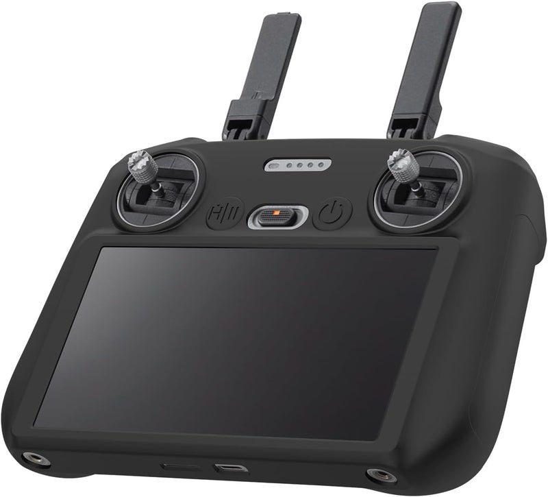 Reflex Camera Silicone Protective Cover Compatible with DJI RC 2 Remote – Shockproof Non-Slip Lightweight Case for Mavic Air 3 Controller – Custom-Fit Grip Sleeve for Outdoor Drone Flying - Black - Image 1